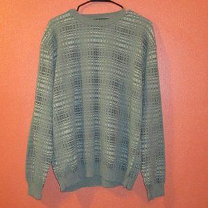 Protege Men X Large Green Black Warm Business Travel Outdoor Long Sleeve Sweater